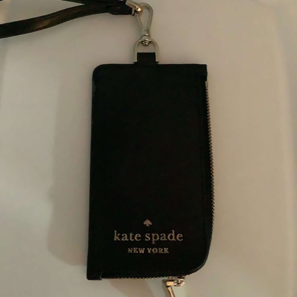 Kate Spade Black Wristlet with Strap